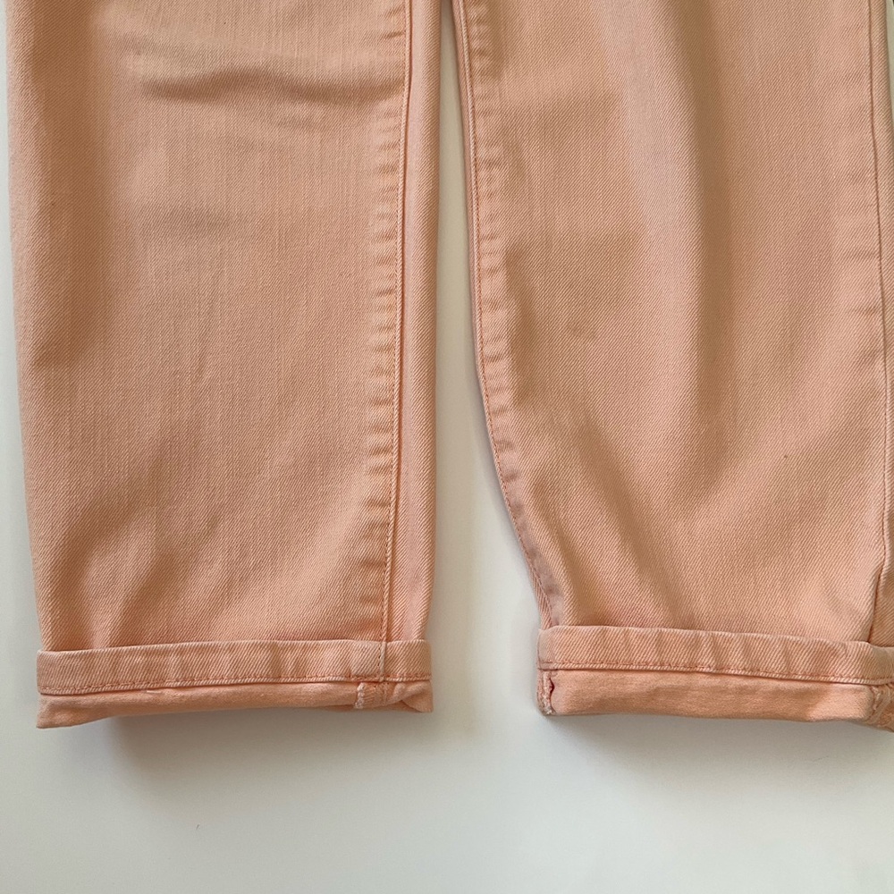 CAbi Bree Creamsicle Peach Crop Capri Stretch Denim Jeans Style# 329 Size 2 - Picture 8 of 14